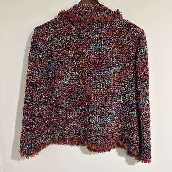 80s Made In france Pattern Jacket - Picture 4 of 6